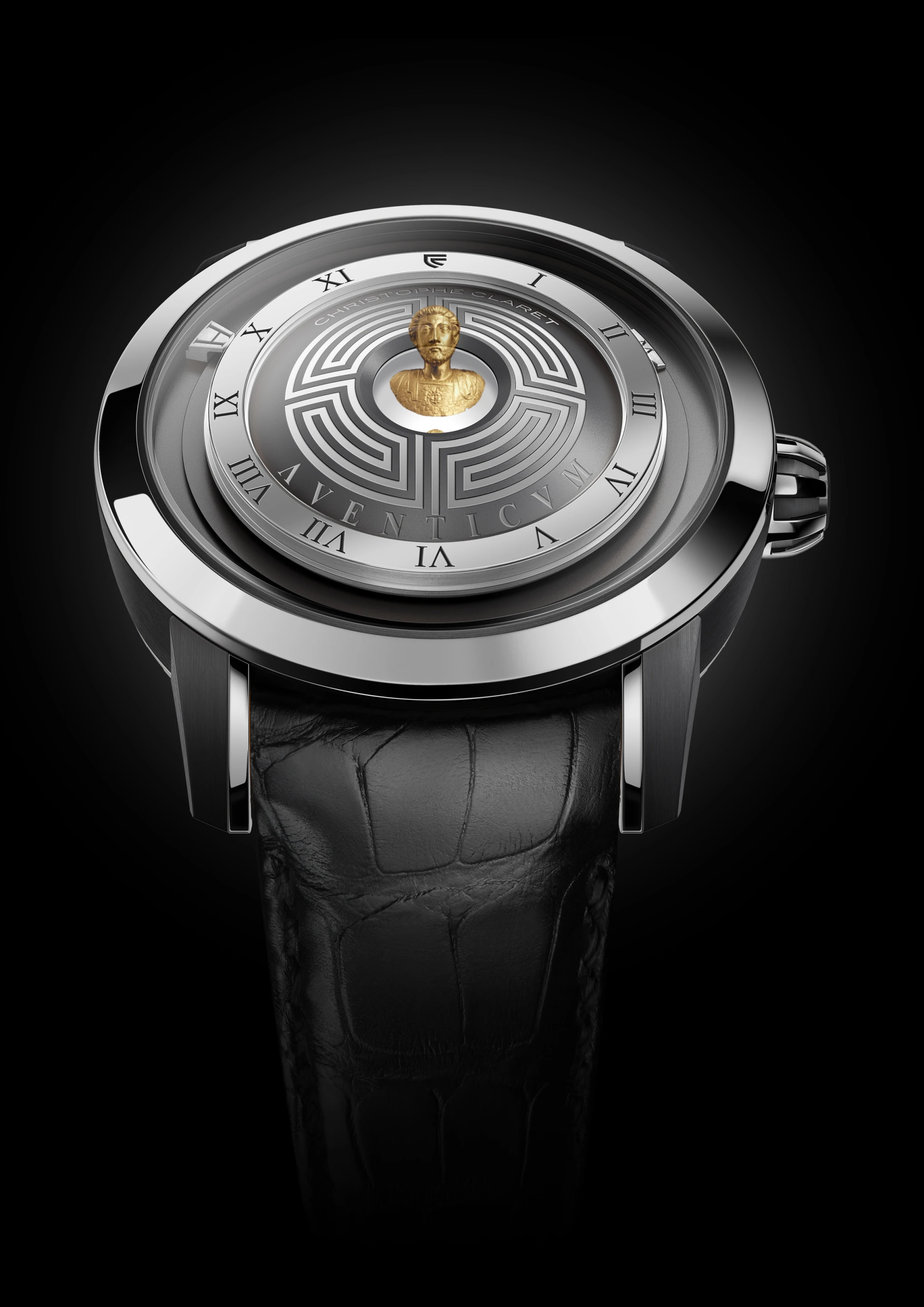The Aventicum uses a mirascope to produce the illusion of a floating emperor