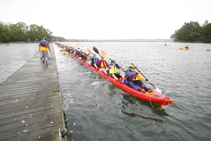 500 feet (152 meters) and 101 segments of kayak