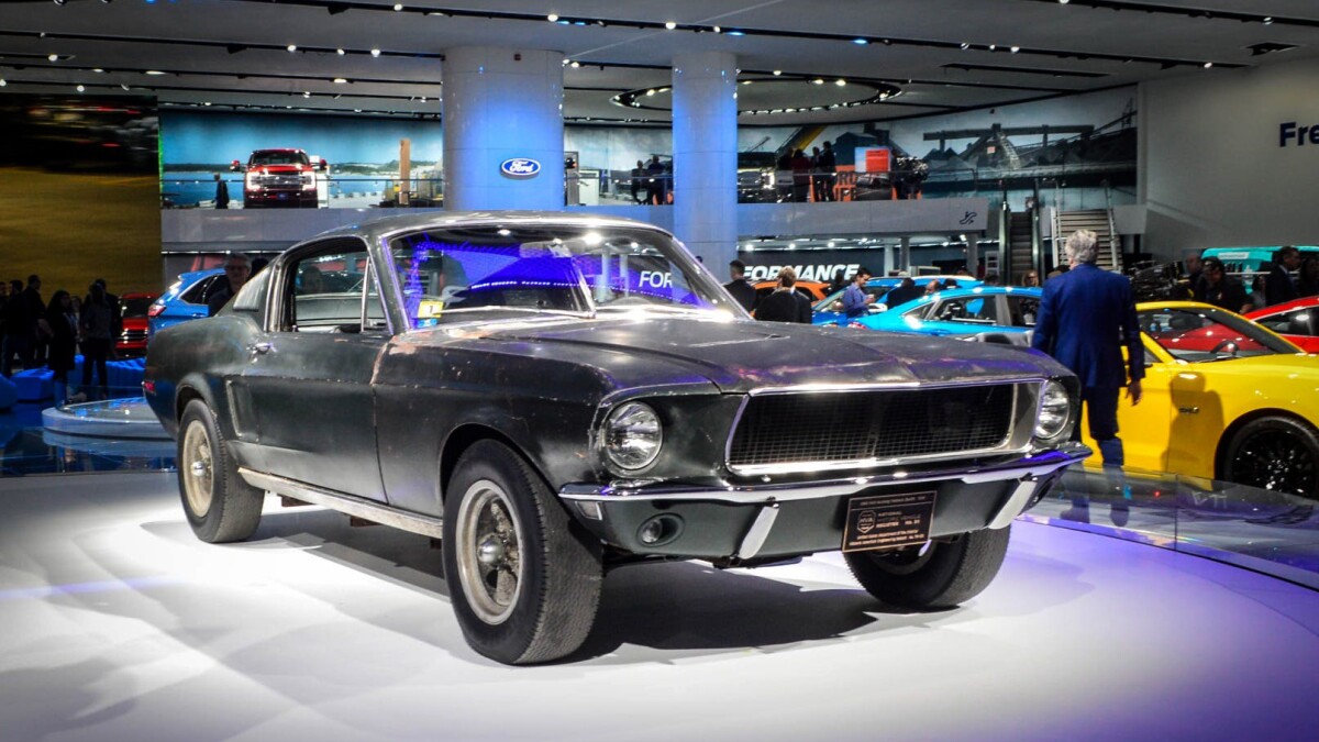 The 1968 Mustang GT hero car from the movie "Bullitt" made its second debut in January 2018 at the North American International Auto Show in Detroit
