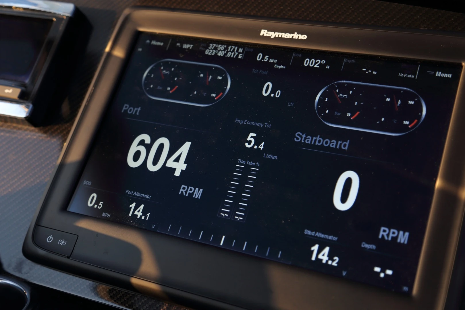 The display on the Technohull Sea DNA 999 is designed to be easy to read