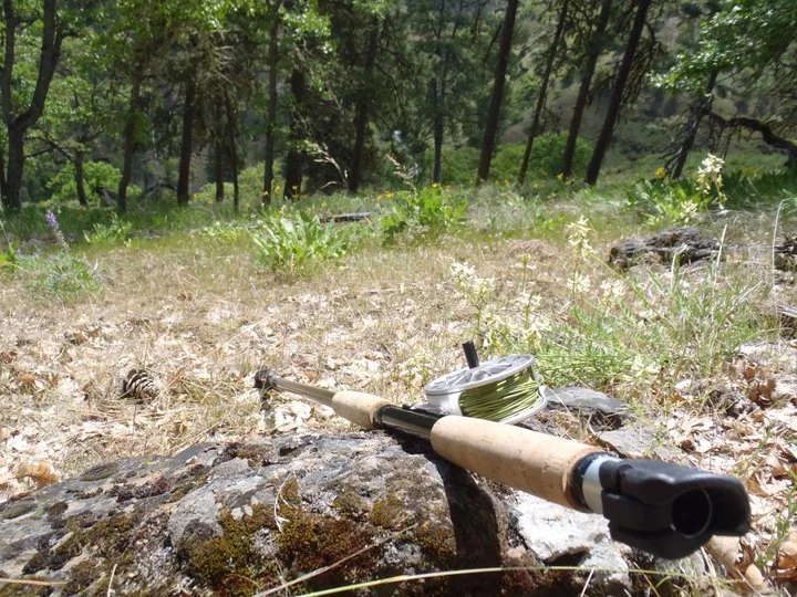 The Fikkes transforms from hiking pole to fishing rod in about a minute