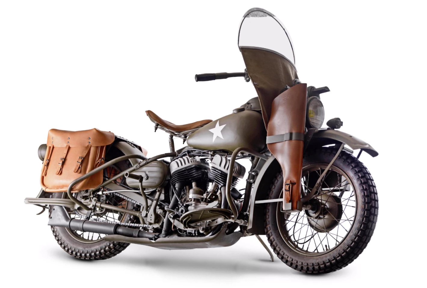 This 1942 Harley-Davidson 739cc WLA Military, Lot 36 at Bonhams Lonatti Collection Sale (17-Oct-15) is estimated to sell for between £10,000 and 14,000 ($15,500 and $21,500)