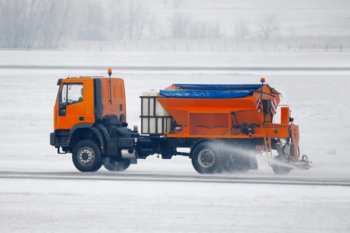 Salt is hard on ice ... and on concrete