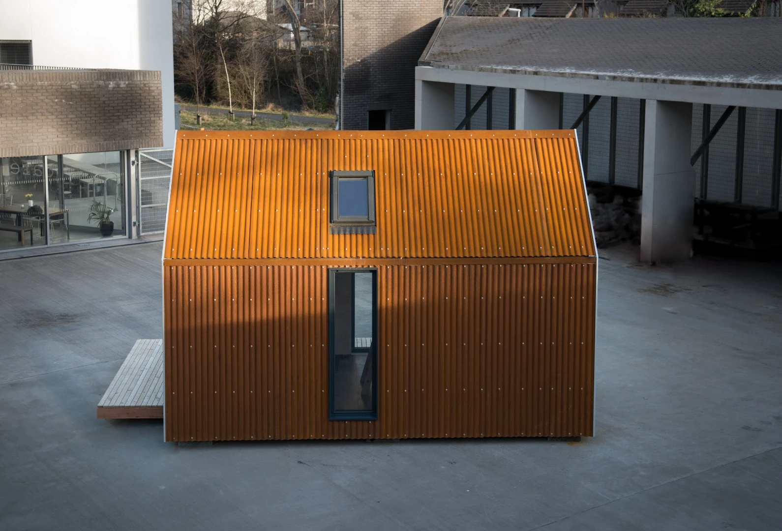 The Artist Bothy can be hooked up to mains or solar electricity