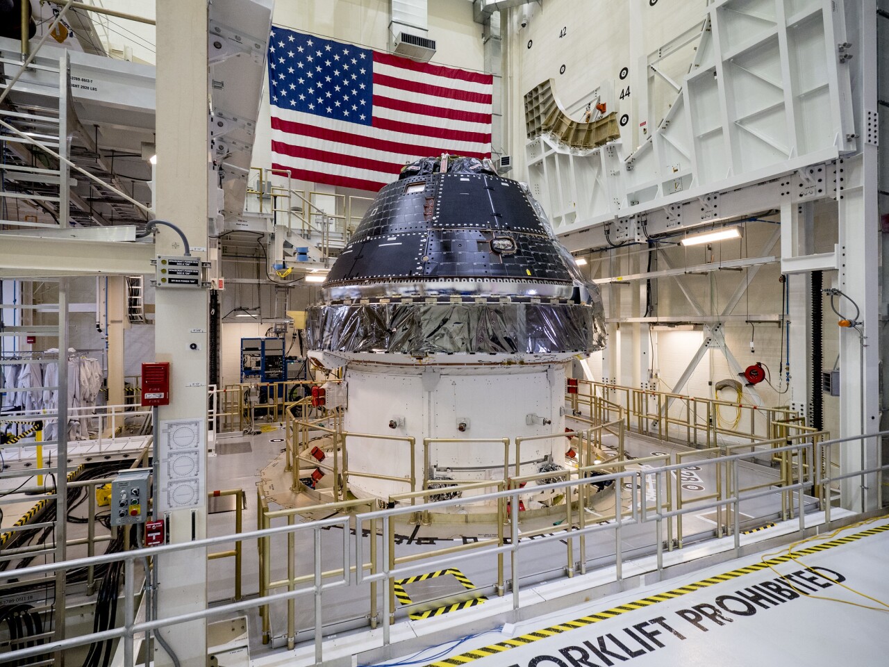 NASA Orion crew capsule for the first Artemis lunar mission
