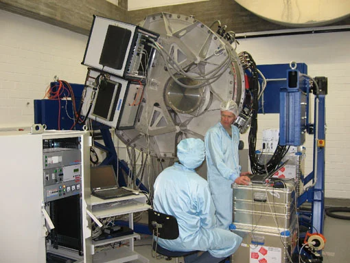 LUCIFER in integration-lab at the Max Planck Institute for Extraterrestrial Physics