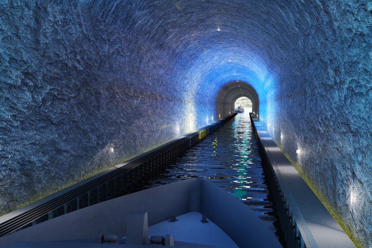 The Stad Ship Tunnel will reach a length of 1.7 km (1.05 miles)