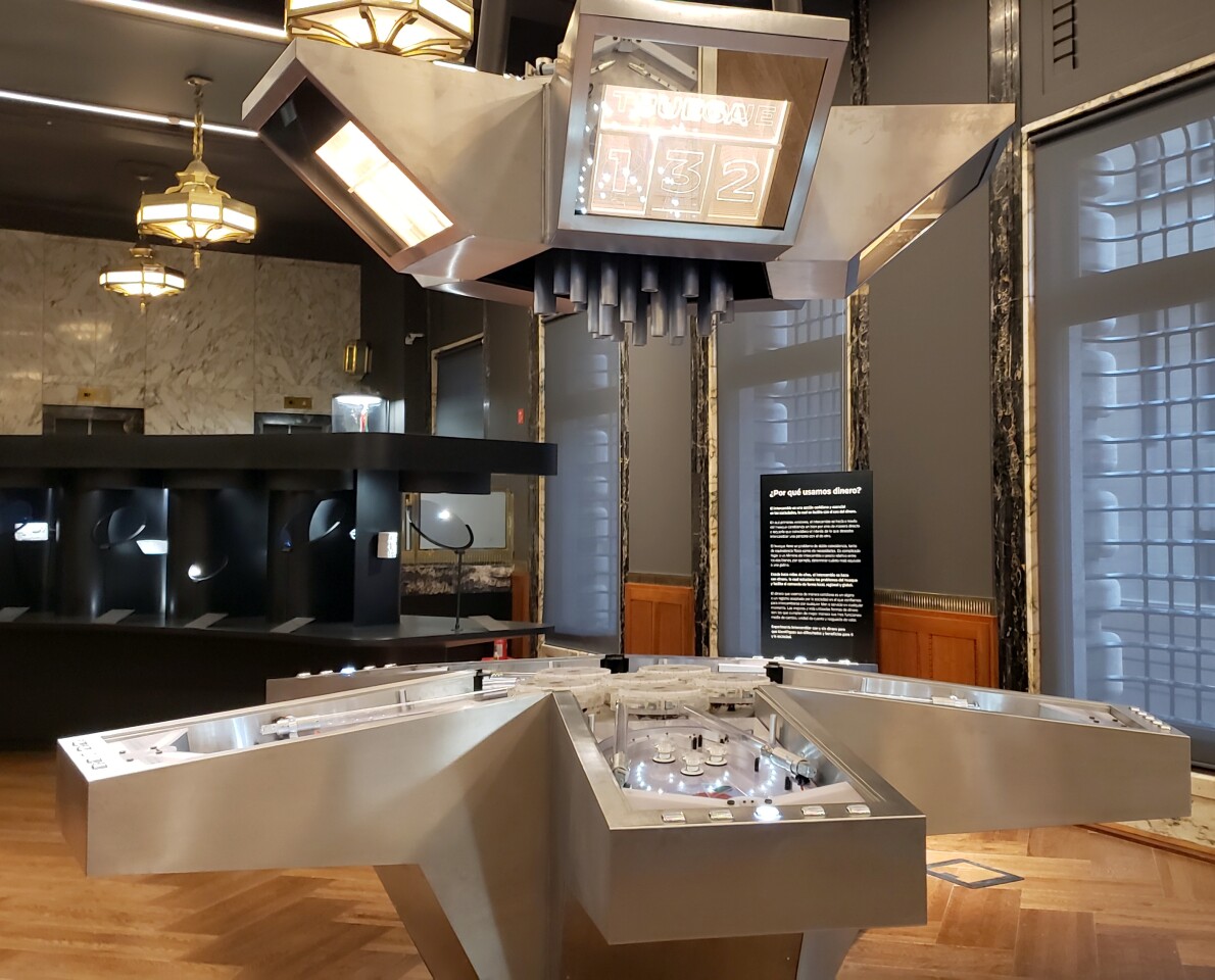 A finished game on display in a museum