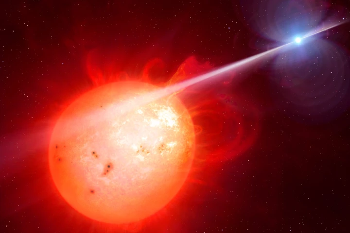 The observations revealed AR Scorpii, seen here in an artist's impression, to be an extraordinary binary system