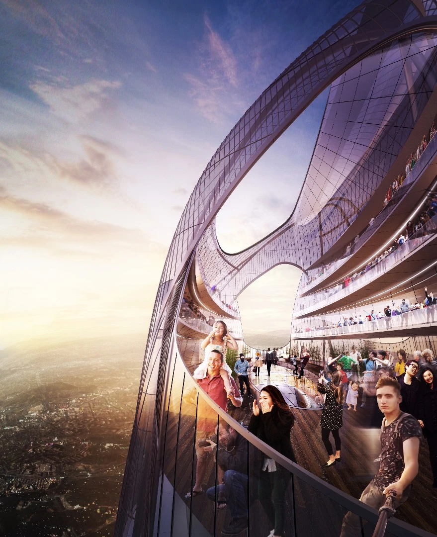 The Shenzhen-Hong Kong International Center will include one of the world’s highest observation points