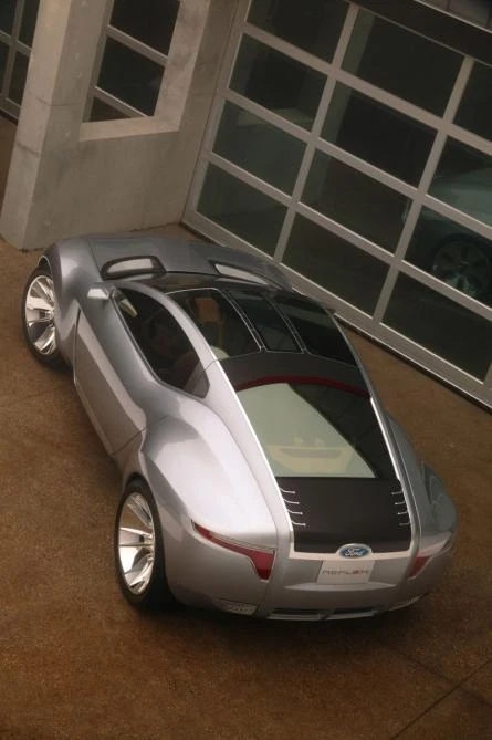 The solar panelling on the roof is clearly visible from above