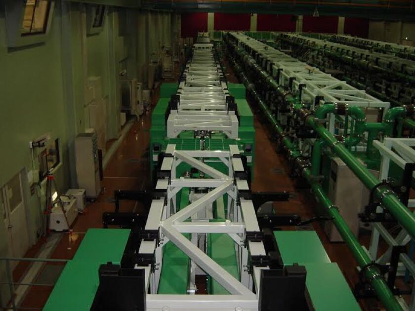 The record-breaking laser is over 100 meters long