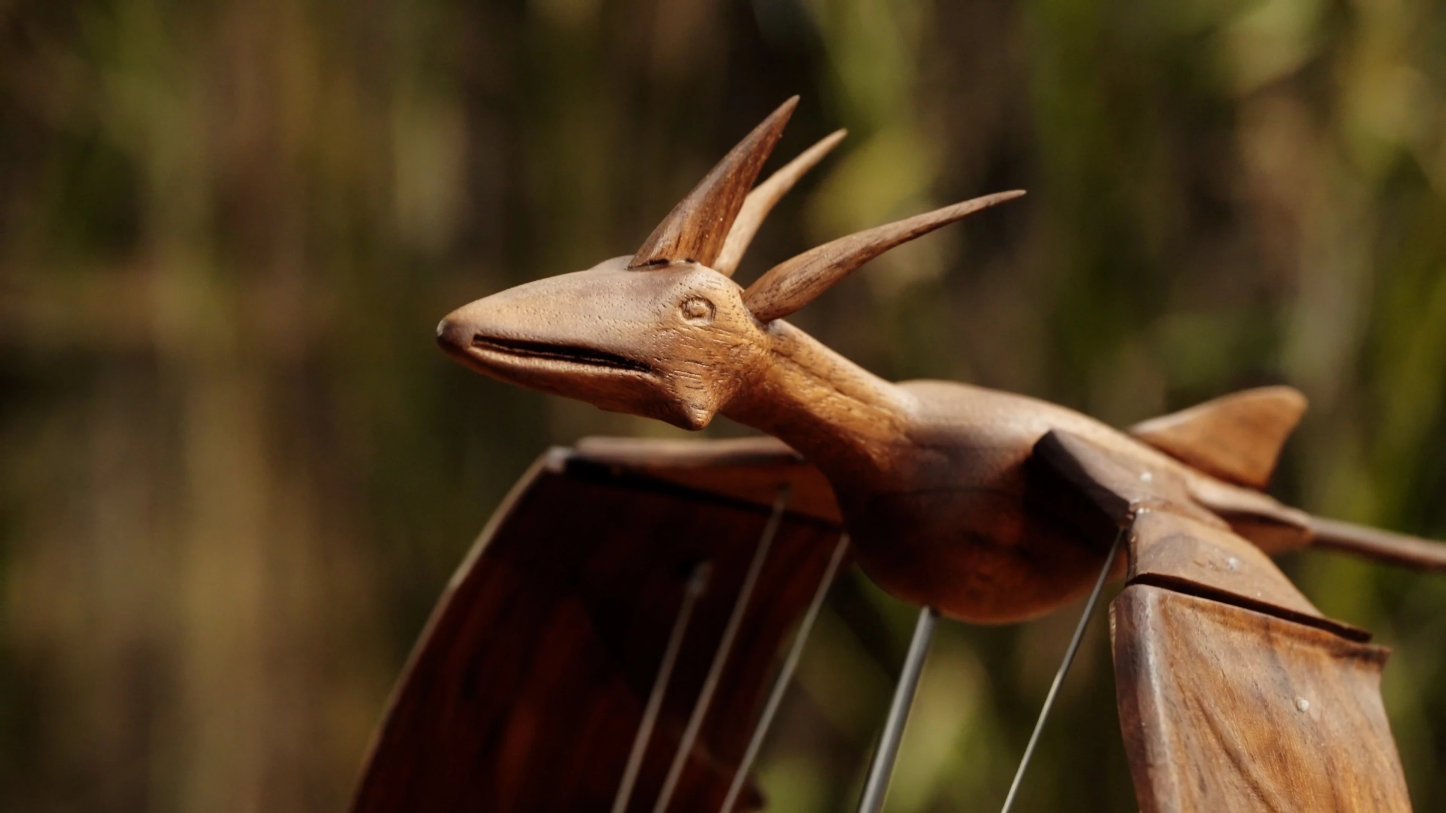 Up close, you get a glimpse of the unique grain detail that makes each dragon one-of-a-kind