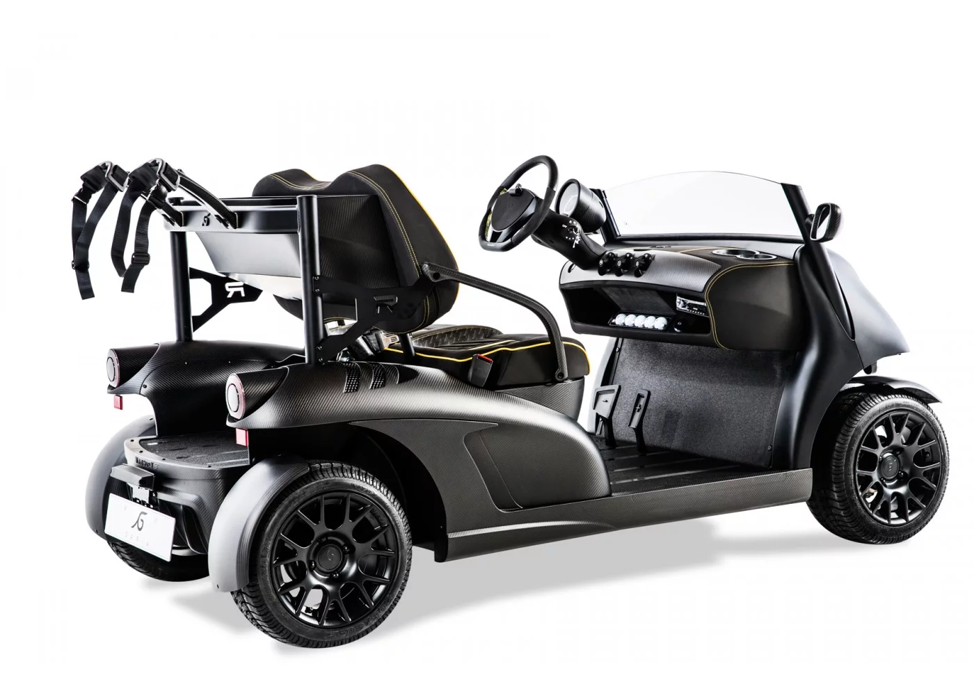 A lithium battery-powered motor lends a top speed of up to 60 km/h (37 mph)