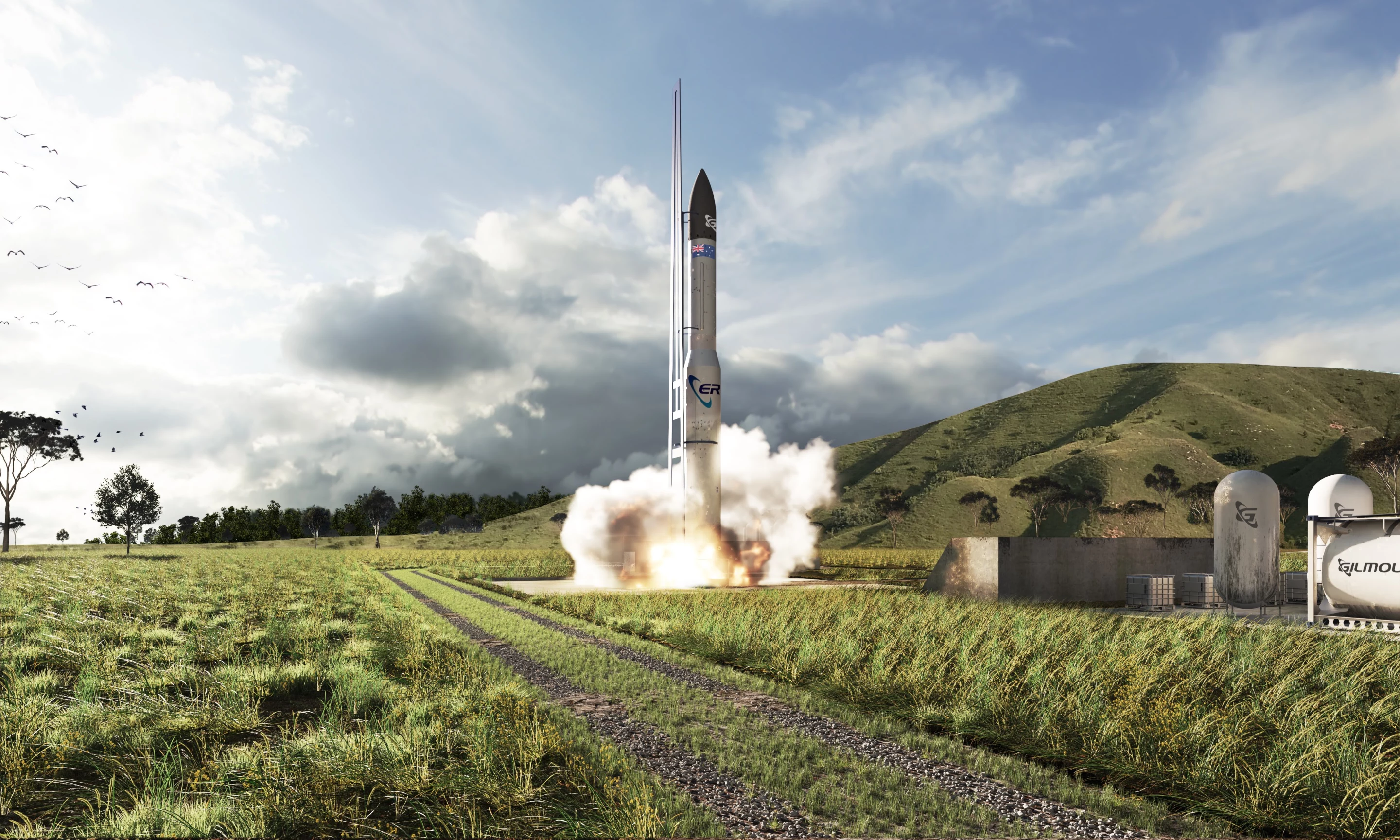 Gilmour plans to launch the first-ever space rocket entirely designed and built in Australia in April next year