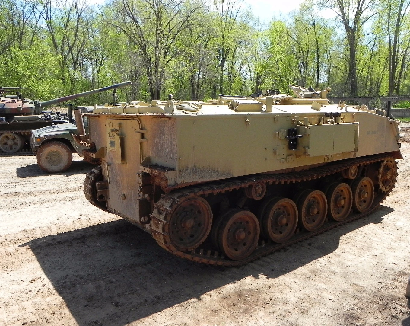 Doors atop the APC allow cargo to be loaded in when the machine is to be carrying gear rather than soldiers