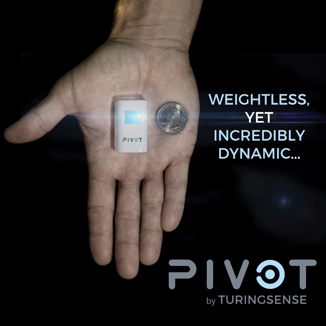 Pivot sensors are about the size of a large acorn and weigh about the same