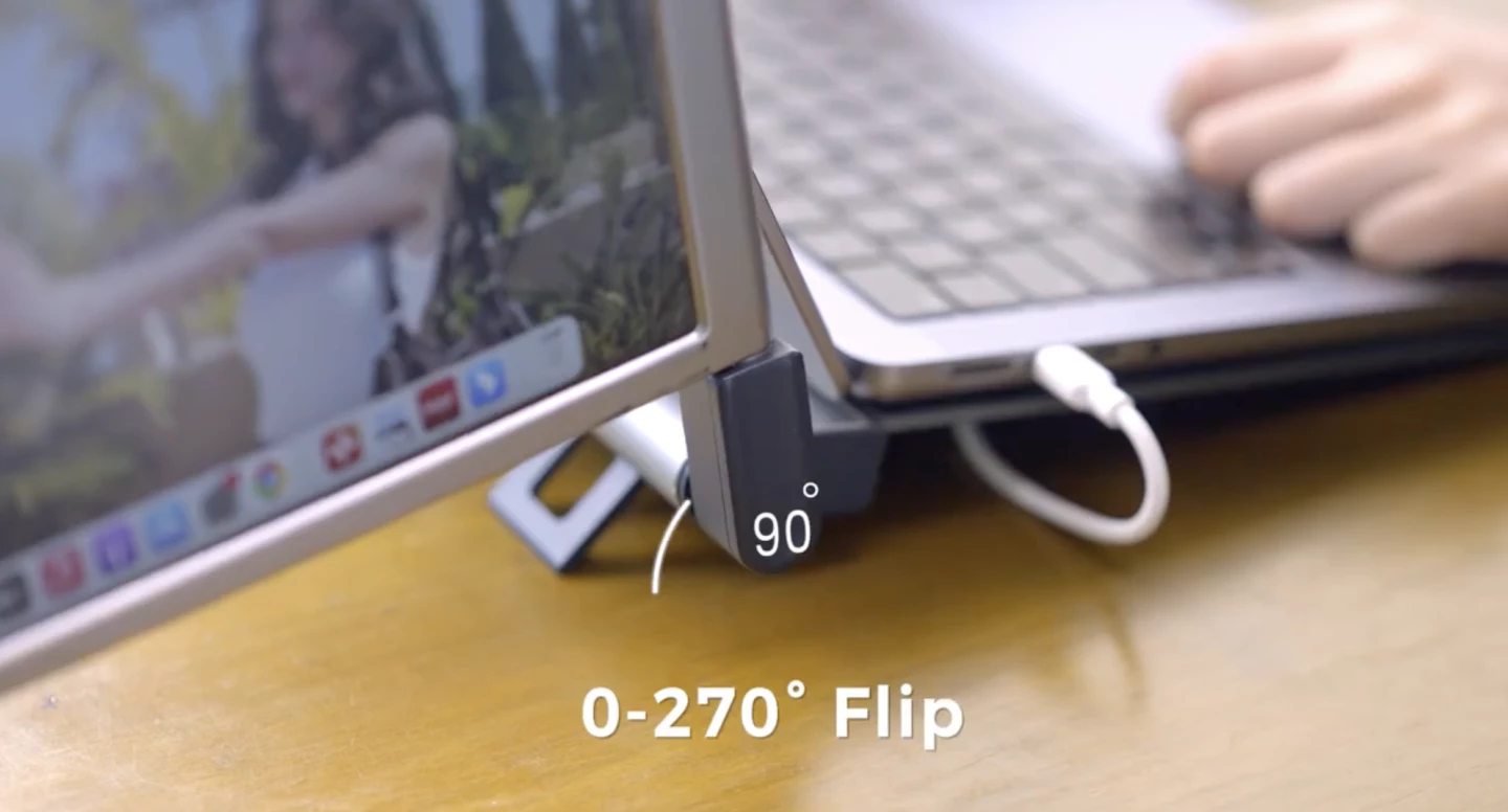 Both screens can be positioned to suit the user's needs