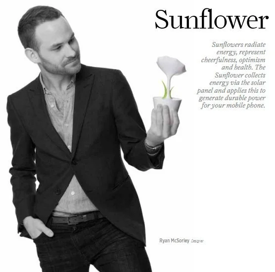 The Solar Sunflower was the brainchild of Ryan McSorley and forms part of the design collective's ECO collection