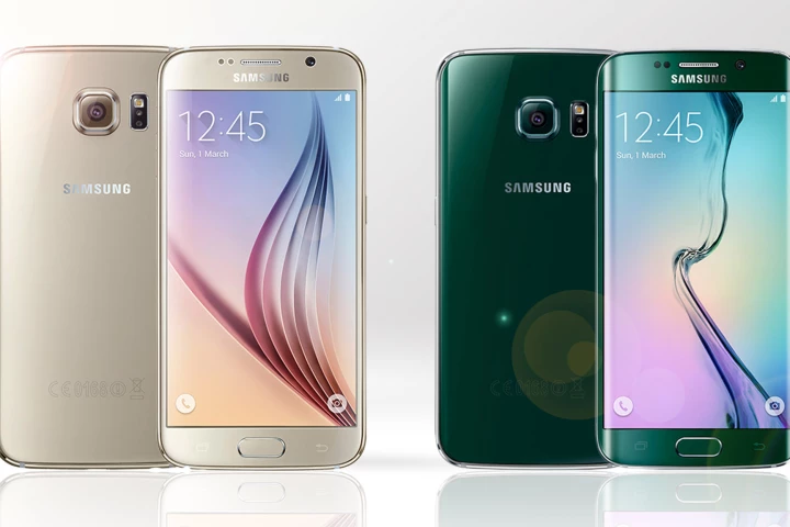 Samsung unveiled the Galaxy S6 (left) and Galaxy S6 edge at Mobile World Congress today