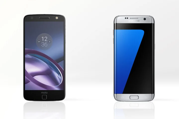 We compare the features and specs of the bold new Moto Z (left) and Samsung Galaxy S7 edge