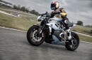 Triumph's electric prototype TE-1 has been put through its paces at the hands of motorcycle racer Brandon Paasch