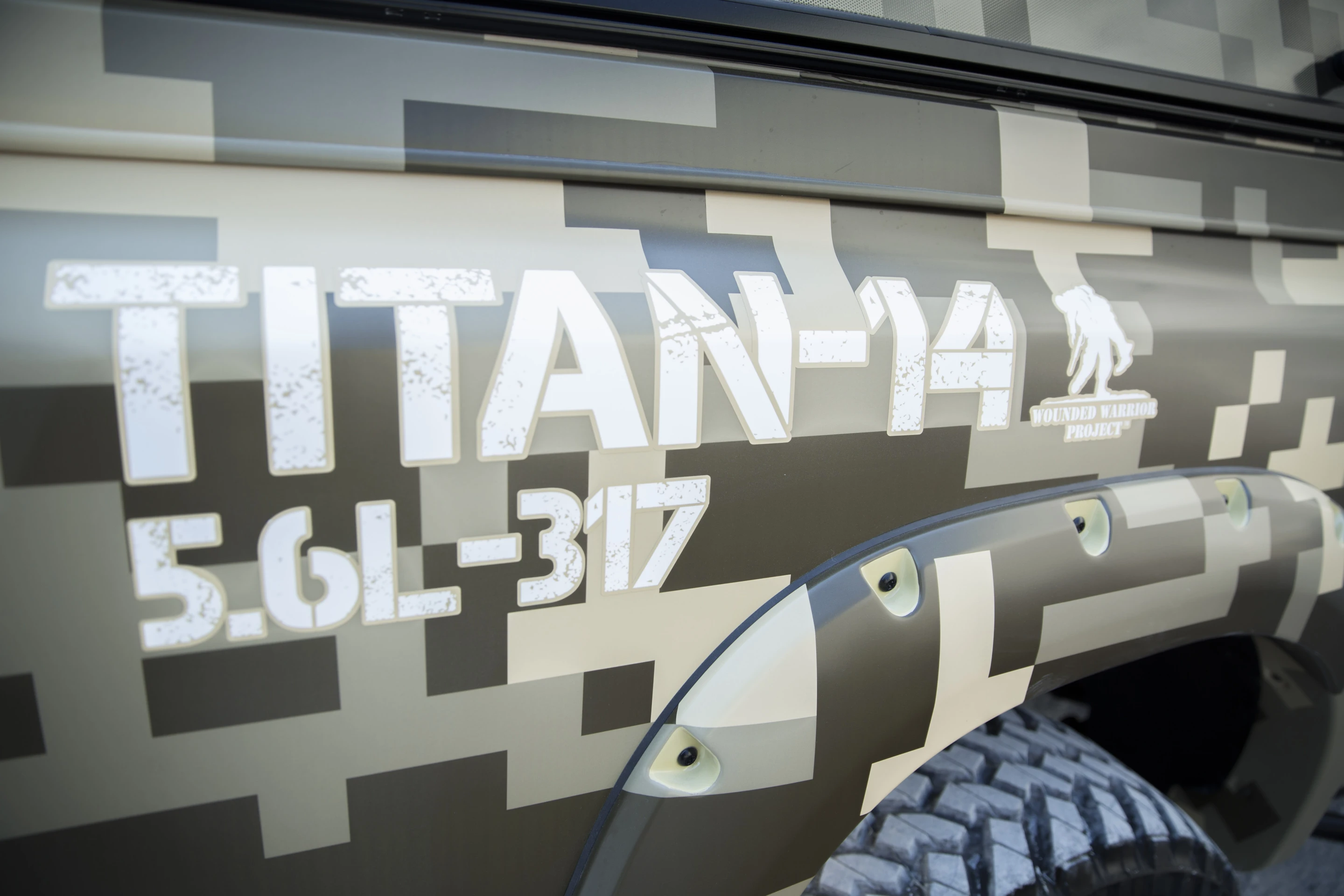 The Project Titan's military look is perfect for its purpose