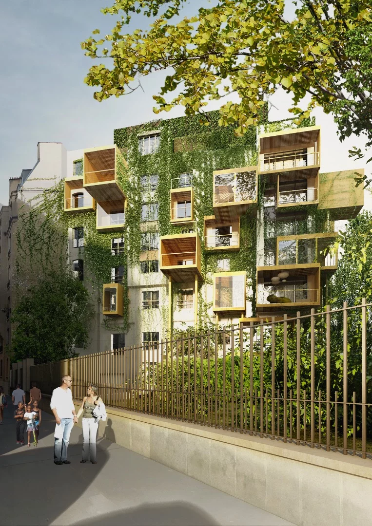 Plug-in City 75's cubes will increase living space for the residents and improve the building's energy-efficiency