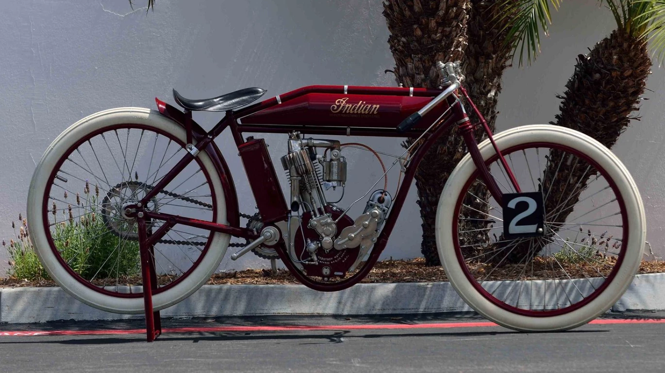 From the Venter Collection, this 1913 Indian Board Track Racer was restored by Jim Prosper, whose restorations are some of the most accurate. The bike uses an original 1913 Indian frame and engine and the bike has been museum displayed. It fetched $55,000.