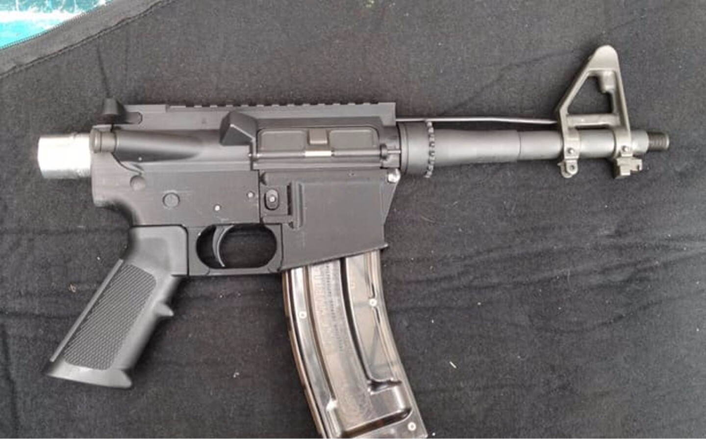 A firearm made with a 3D-printed AR-15 receiver