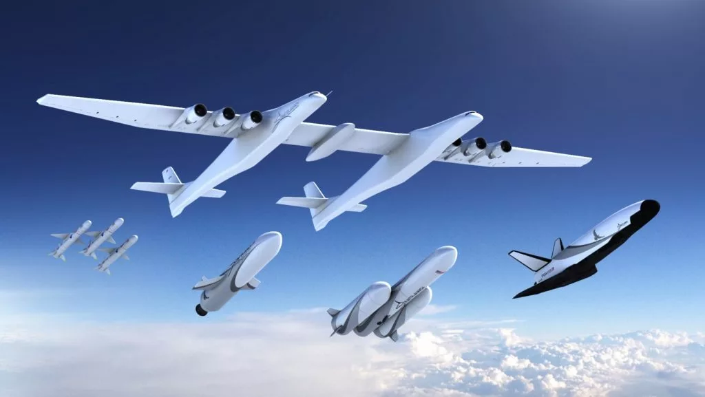 Artist's concept of the Stratolaunch family of boosters