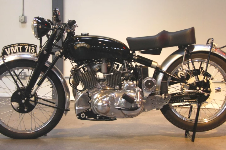 One of only 15 ever produced, this 1950 Vincent Series C White Shadow was sold for US$111,150 at the Quail Motorcycle Gathering in May, 2009. A complete restoration and return to absolute originality ensued, resulting in the bike fetching US$224,250 at auction on January 9, 2015.