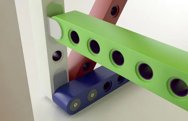 The Olla components lock in place using metal connectors