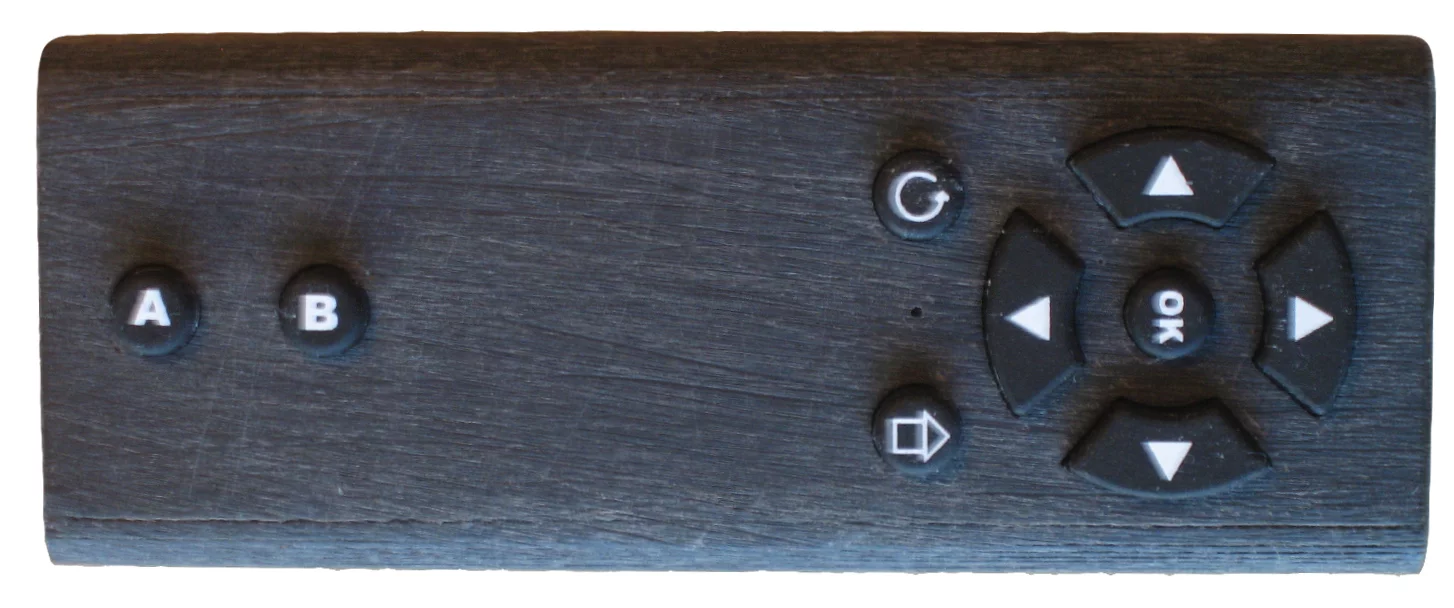 The 9-button remote control with voice control and NFC