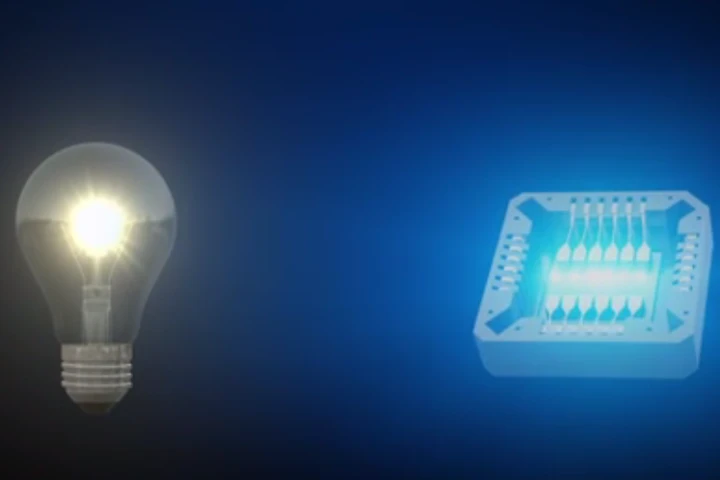 Researchers have created an on-chip incandescent light source using graphene, making it the world's thinnest light-bulb