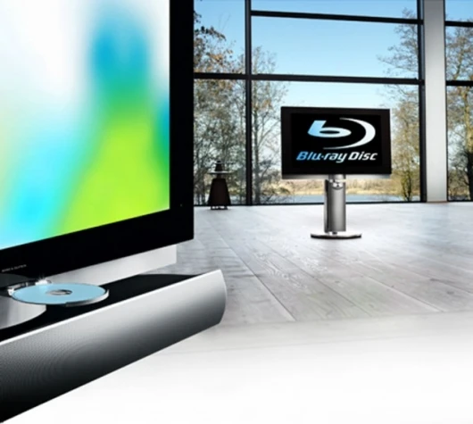 The BeoVision 7-40 with integrated Blu-ray player.