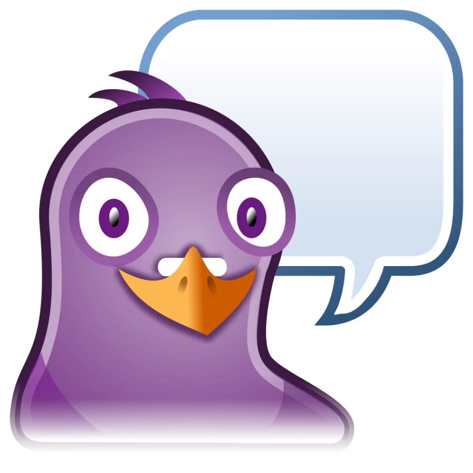 Logo of the open source instant messaging app Pidgin