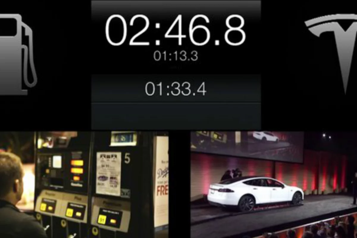 Tesla ran two Model S's through the swap system in under 3.09