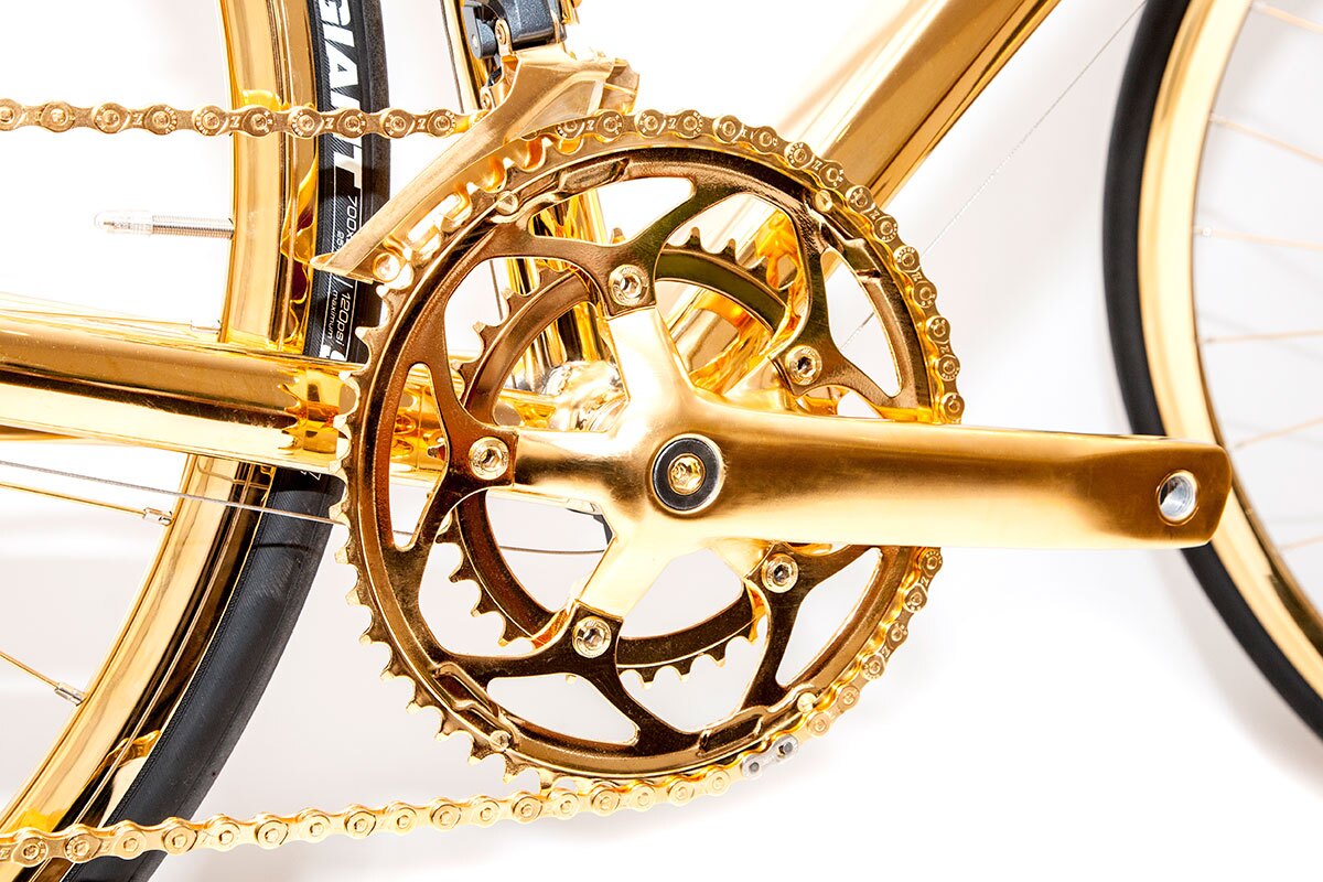 Goldgenie's US390,000, 24 karat goldplated bicycle