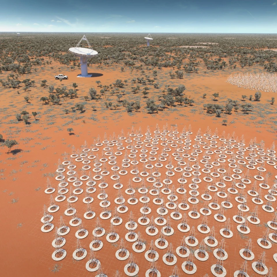 An artist's impression of the wider field of the low frequency aperture array in Western Australia