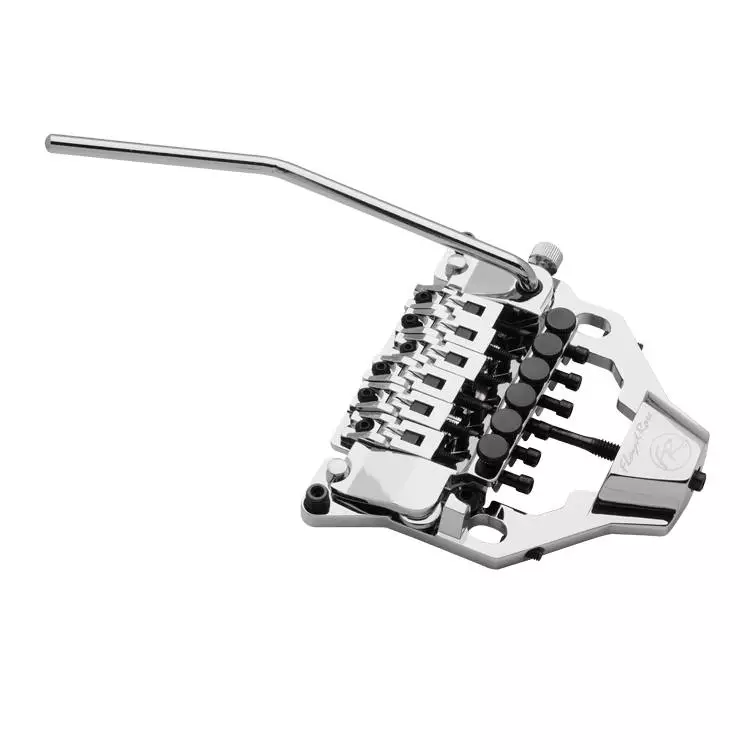 The bridge mechanism of the new Floyd Rose FRX Tremolo System for Gibson guitars