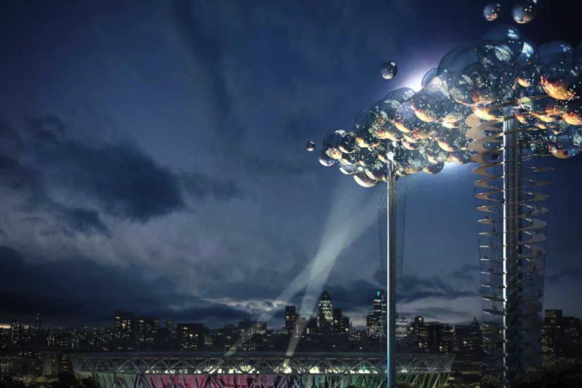 The Cloud would be a multi-tower structure, 400ft tall, comprising huge clear bubbles that would afford amazing views and also project results and news at the 2012 London Olympics