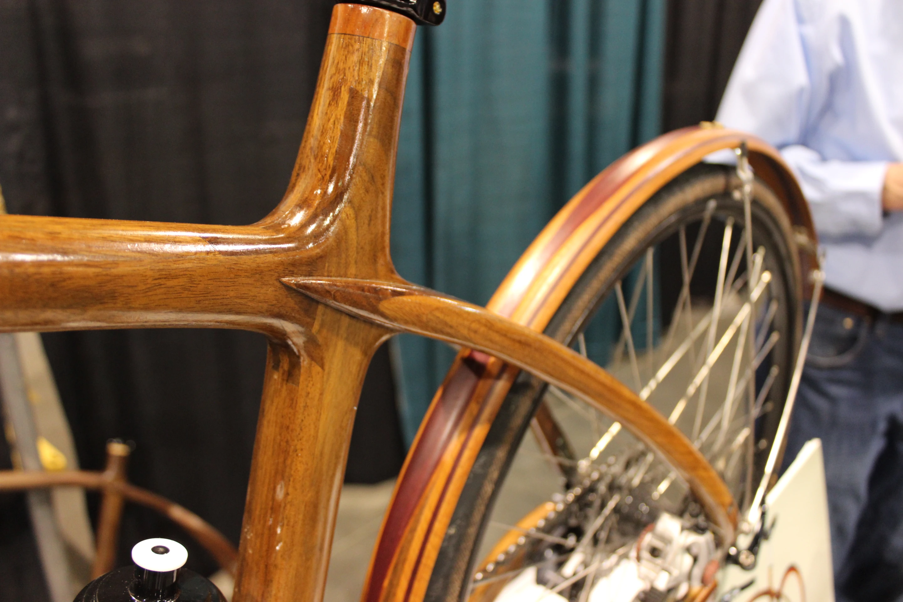 The wood is treated with gun stock oil, so scratches can be covered by just applying more oil – although that also means the whole frame must be periodically re-oiled