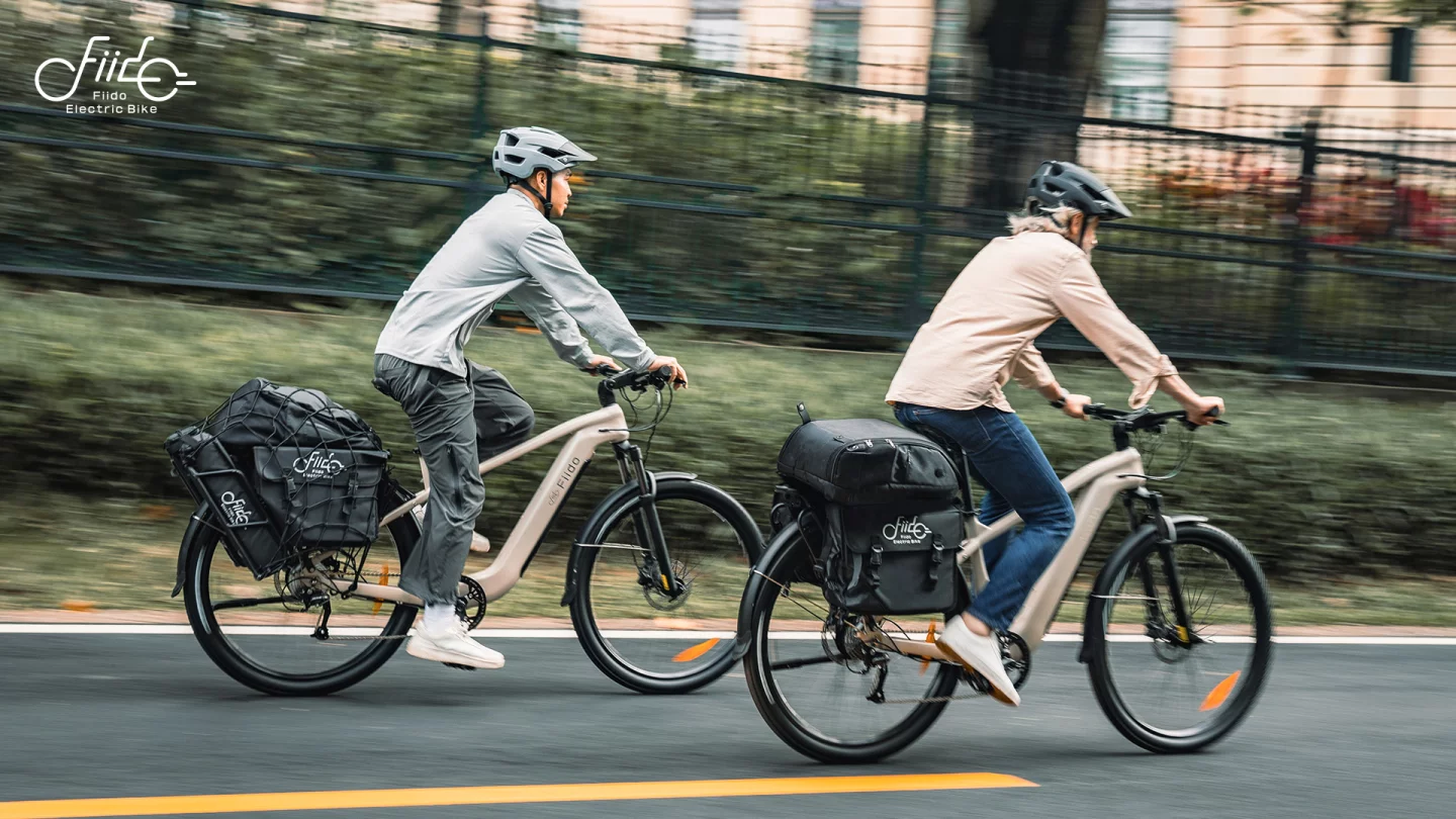 The standard Nomads comes with a single downtube battery, but the touring ebike can be optioned with two spares that hang off the rear rack