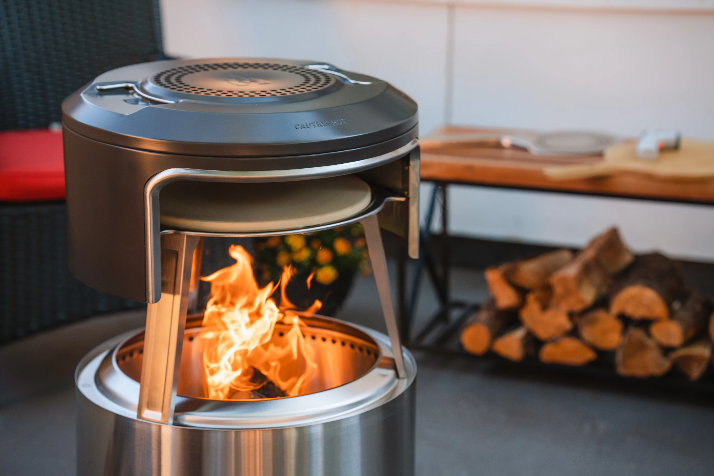 The Pi Fire accessory is designed to sit well above the fire, which means the flames can still be enjoyed or even used to cook up some s’mores