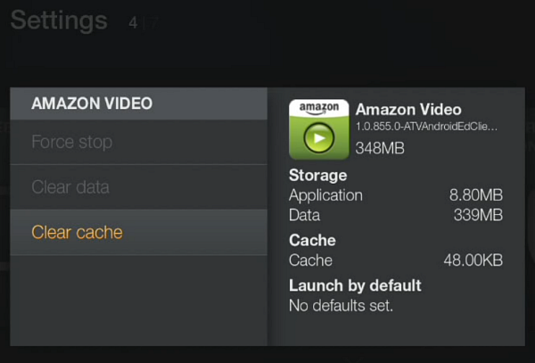 You can clear the ASAP cache to clear space on the internal storage