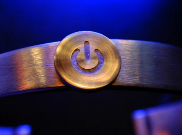 Power bracelet authentic recycled Macintosh power button
