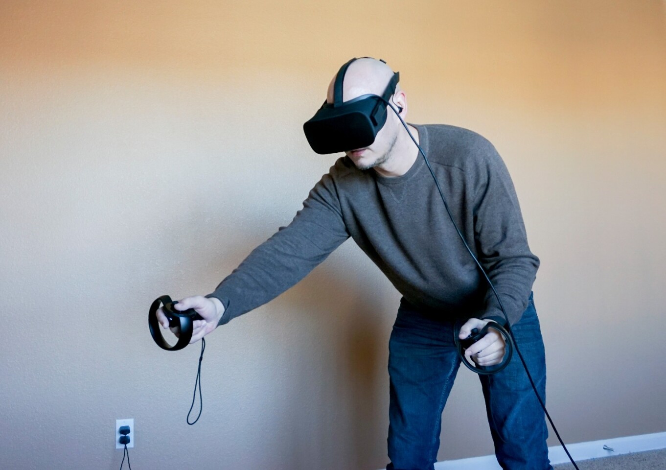 Room-scale VR on the Oculus Rift is serviceable, but isn't as seamless and perfect as the Vive's