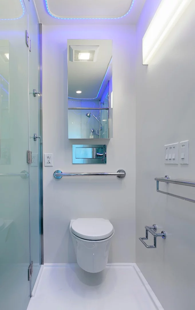 Inside the MicroPAD bathroom