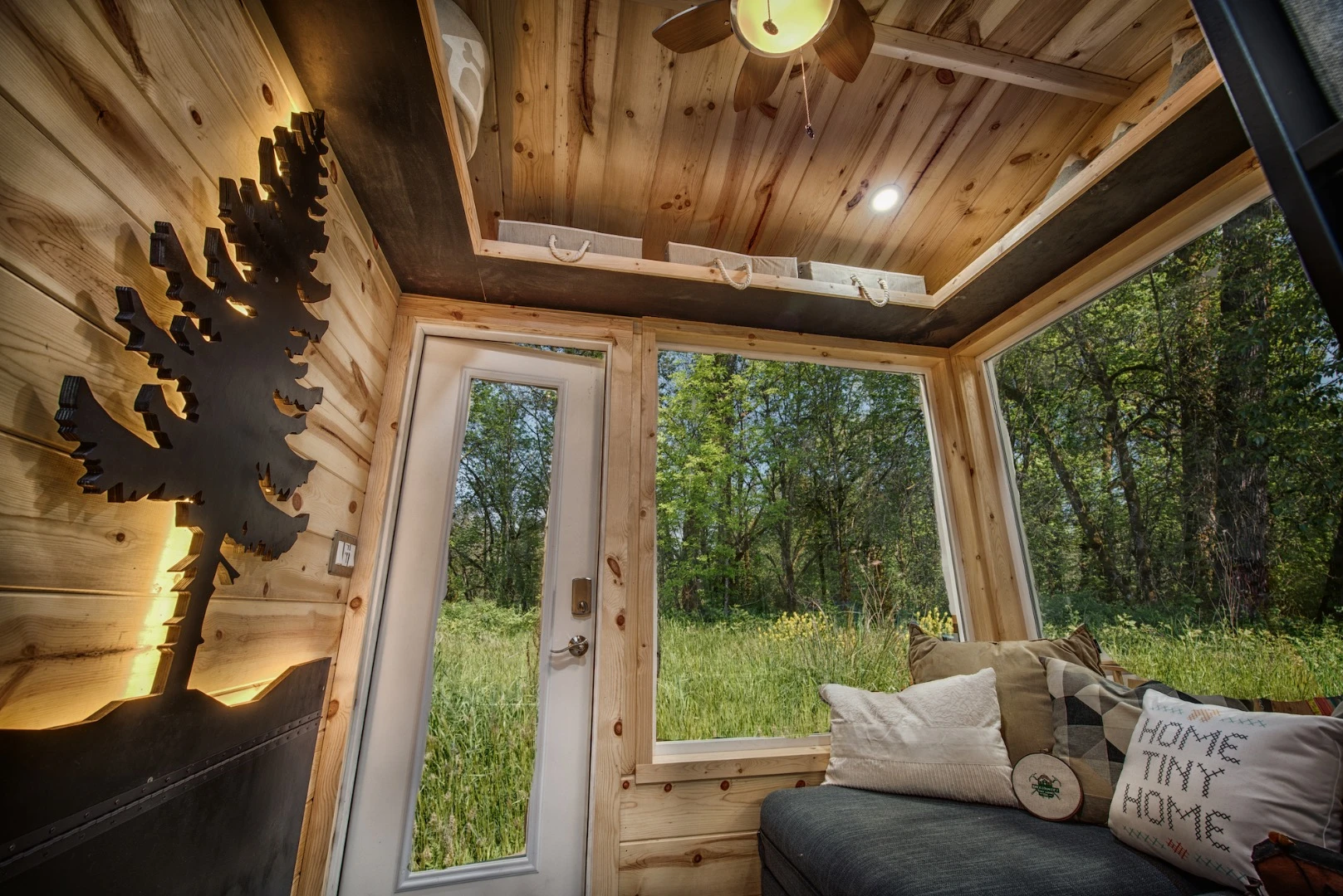 A ceiling-based fan helps cool the interior of the Acorn